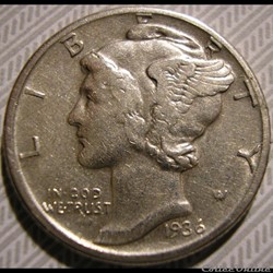 1936 Denver Dime