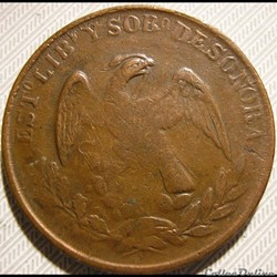 México - 1/4 Real 1863/2 Estado Sonora - 2nd Republic