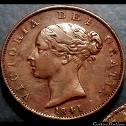Victoria - HalfPenny 1841 - Kingdom of Great Britain