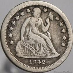 1842 o Dime / 10 Cents