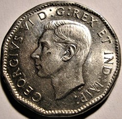 George VI - Five Cents 1945 Victory (ex.2)