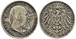 Wilhelm II - 2 Mark 1904 Württemberg