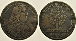 Louis XIV - Jeton c.1683 - Buste cravaté - Ord. des Guerres - Paparel Trésorier