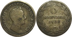 Leopold I - 6 Kreuzer 1836 - Grand-Duchy of Baden