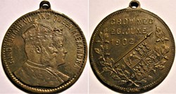 Edward VII & Alexandra - Gilt Medalet Coronation 1902 (ex.2)