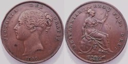 Victoria - One Penny 1848 - Kingdom of Great Britain (2ex.)