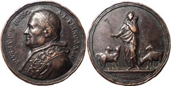 Pope Pivs IX - Episcopal Jubilee, Medal 1877, Vatican