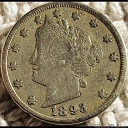 1893 5 Cents - Error