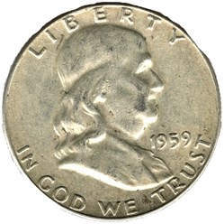 1959 Half Dollar var. (ex.2)