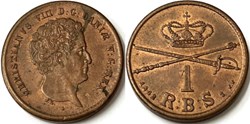 Christian VIII Denmark - 1 Rigsbankskilling 1842 Altona