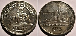 Calgary, Alberta - One Stampede Dollar 1975 - Fort Calgary 1875