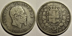 1863 Royaume d'Italie, Lira, Milano - Vittorio Emanuele II