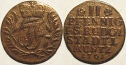 Johann Friedrich - 2 Pfenninge 1761 - Principality of Schwarzburg-Rudolstadt