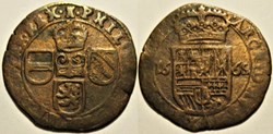 Felipe IV - Oord or Liard, 1665 Tournai, Spanish Netherlands