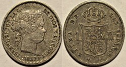 1857 Madrid - 1 Real - Isabel II de España