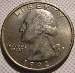 1992 P Quarter Dollar