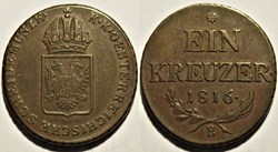 Franz I - 1 Kreuzer 1816 Kremnica, Austrian Empire