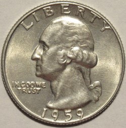 1959 Denver Quarter Dollar