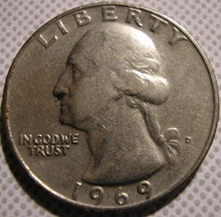 1969 Denver Quarter Dollar