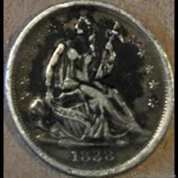1838 Half Dime No Drapery (ex.2)