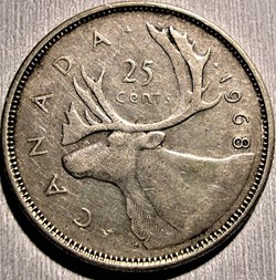 Elizabeth II - 25 Cents 1968