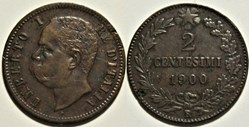1900 Regno d'Italia, 2 Centesimi, Roma - Umberto I