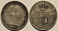 1855 Sevilla - 1 Real - Isabel II de España