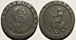 George III - 2 Pence "Cartwheel" 1797 Great Britain (ex.2)