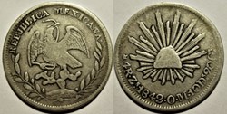 México - 4 Reales 1842 Zacatecas - 1st Republic