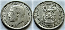 George V - 6 Pence 1925 - Great Britain