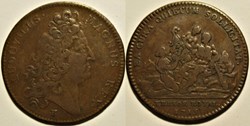 Louis XIV - Jeton 1715 - Trésor Royal - le repos d'Héraclès