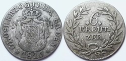 Karl II Ludwig Friedrich - 6 Kreuzer 1816 - Grand-Duchy of Baden