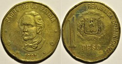 Dominican Republic - 1 Peso 1991, Juan Pablo Duarte