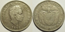 50 Centavos 1912, Simon Bolivar