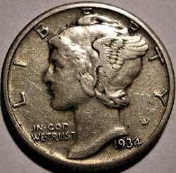 1934 Dime