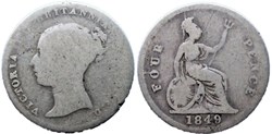 Victoria - 4 Pence 1849/8 - Kingdom of Great Britain
