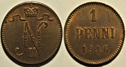Nicholas II of Russia - 1 Penni 1916, Grand Duchy of Finland