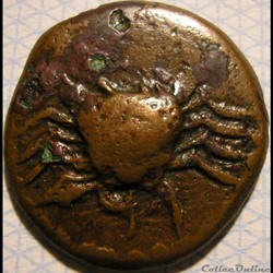 Lopadusa, Sicily Islands - ca. 405-397 BC. - Onkia AE18