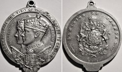 George VI & Elizabeth - 1939 Royal Visit to Canada Medallion - UK