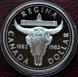 Elizabeth II - 1 Dollar 1882-1982 Regina, Centennial