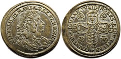 William III and Mary - Kingdom of England ca.1677 - Rechenpfennig by J. Weidingers