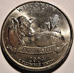 2004 P Quarter Dollar - Wisconsin State