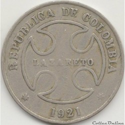 50 Centavos 1921 RH - LAZARETO / LEPROSA