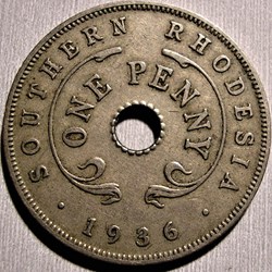 George V - 1 Penny 1936 - Southern Rhodesia (ex.2)