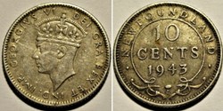 George VI - 10 Cents 1943C Newfoundland