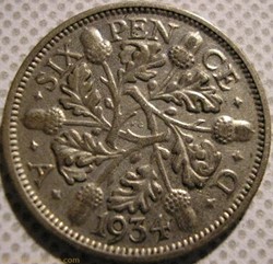 George V - 6 Pence 1934 - Great Britain