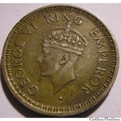 George VI - 1/4 Rupee 1945 Bombay - British India