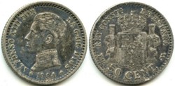 1904 - 50 Centimos - Alfonso XIII de España (ex.2)