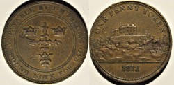 1812 One Penny - J.M. Fellows, Banker - Nottingham, England