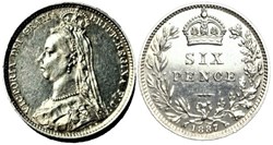 Victoria - Jubilee Sixpence 1887 - Kingdom of Great Britain